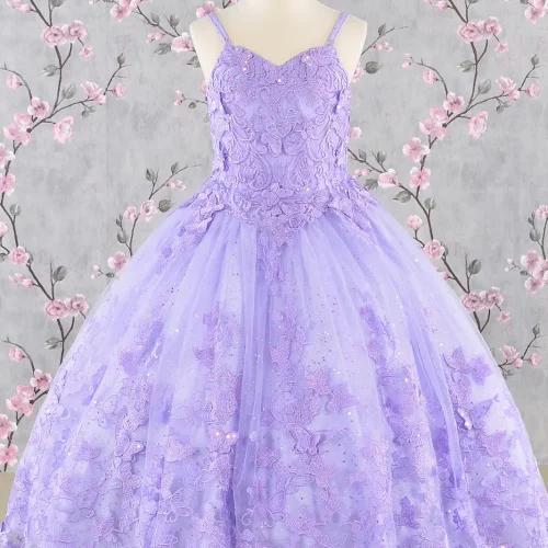 gk114-lilac-3-tea-length-kids-mesh-applique-embroidery-sequin-glitter-open-lace-up-zipper-corset-spaghetti-strap-sweetheart-ball-gown-cape