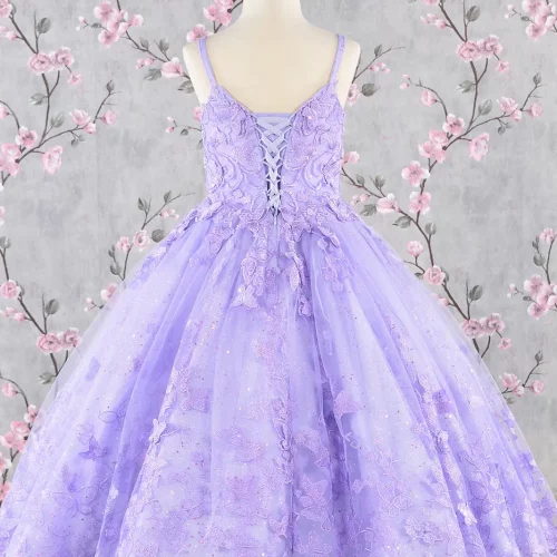 gk114-lilac-4-tea-length-kids-mesh-applique-embroidery-sequin-glitter-open-lace-up-zipper-corset-spaghetti-strap-sweetheart-ball-gown-cape