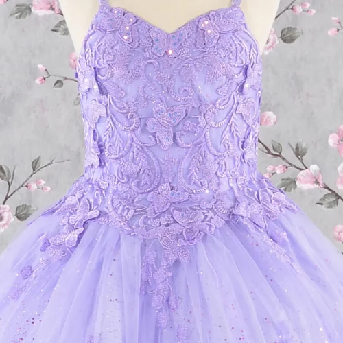 gk114-lilac-d3-tea-length-kids-mesh-applique-embroidery-sequin-glitter-open-lace-up-zipper-corset-spaghetti-strap-sweetheart-ball-gown-cape