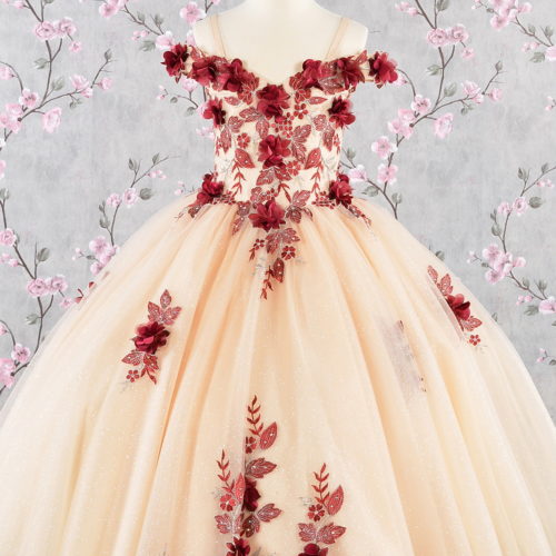gk115-burgundy-nude-1-tea-length-kids-mesh-applique-beads-embroidery-glitter-open-lace-up-zipper-corset-cut-away-shoulder-sweetheart-ball-gown
