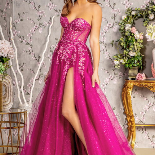 gl3209-magenta-1-long-prom-pageant-mesh-sequin-glitter-sheer-open-lace-up-zipper-corset-strapless-sweetheart-a-line