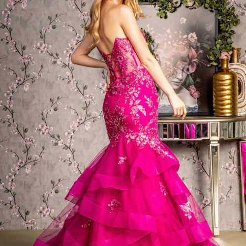 gl3216-magenta-2-long-prom-pageant-mesh-sequin-glitter-sheer-open-lace-up-zipper-corset-strapless-straight-across-trumpet-ruffle