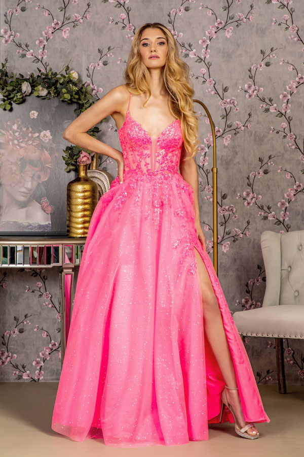 gl3218-hot-pink-1-long-prom-pageant-mesh-sequin-glitter-sheer-open-lace-up-zipper-corset-spaghetti-strap-illusion-sweetheart-a-line