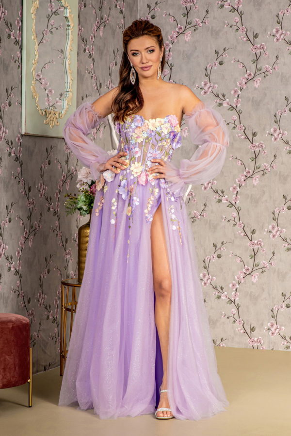 gl3233-lavender-1-long-prom-pageant-mesh-applique-embroidery-glitter-sheer-open-lace-up-zipper-corset-long-sleeve-sweetheart-a-line-floral