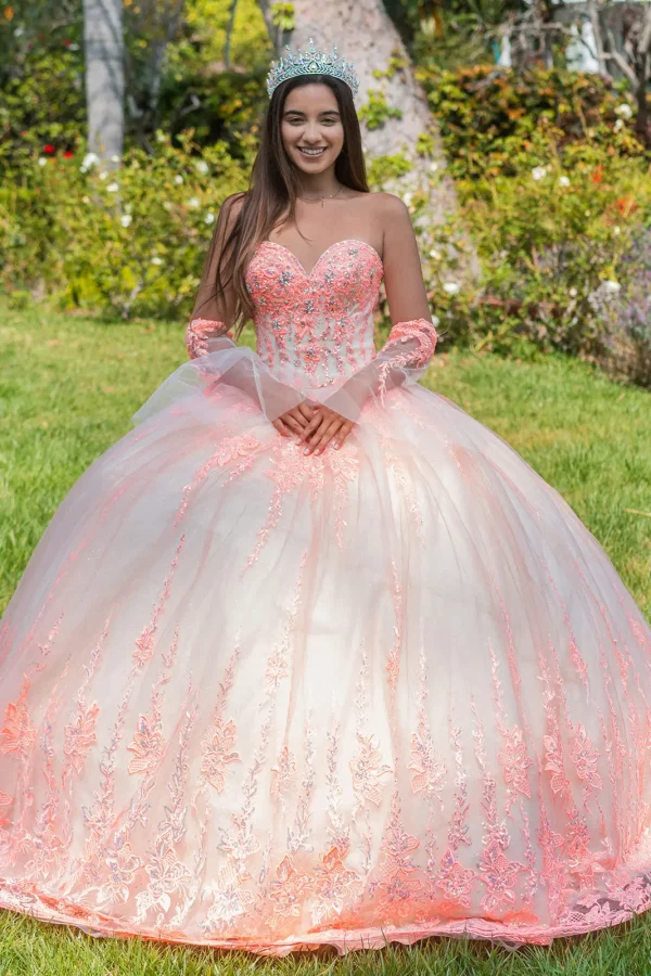 gl3235-orange-champagne-1-floor-length-quinceanera-mesh-beads-embroidery-jewel-sequin-glitter-open-low-zipper-corset-long-sleeve-sweetheart-ball-gown