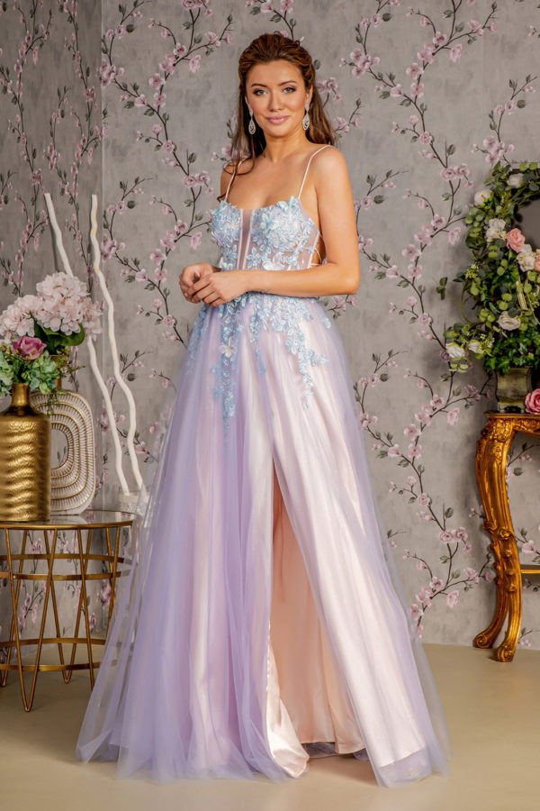 gl3252-smoky-blue-peach-1-long-prom-pageant-mesh-applique-beads-embroidery-open-lace-up-straps-zipper-cut-out-back-spaghetti-strap-straight-across-a-line-butterfly