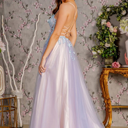 gl3252-smoky-blue-peach-2-long-prom-pageant-mesh-applique-beads-embroidery-open-lace-up-straps-zipper-cut-out-back-spaghetti-strap-straight-across-a-line-butterfly