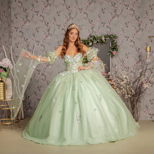 gl3300-sage-3-tail-quinceanera-mesh-applique-beads-embroidery-jewel-sequin-glitter-open-lace-up-zipper-corset-long-sleeve-sweetheart-ball-gown-puff