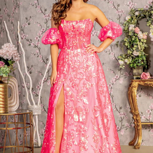 gl3311-hot-pink-1-long-prom-pageant-mesh-sequin-sheer-open-lace-up-zipper-corset-strapless-straight-across-a-line