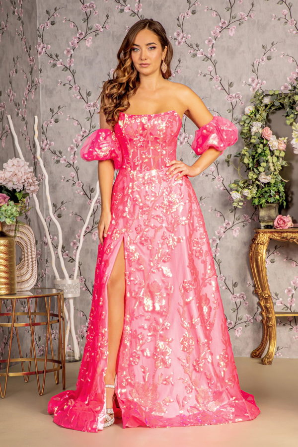 gl3311-hot-pink-1-long-prom-pageant-mesh-sequin-sheer-open-lace-up-zipper-corset-strapless-straight-across-a-line