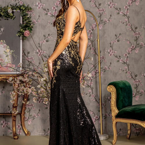 gl3370-black-2-long-prom-pageant-mesh-metallic-sequin-glitter-open-zipper-cut-out-back-hook-closure-spaghetti-strap-sweetheart-mermaid-slit