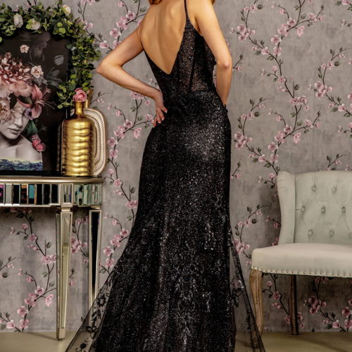 gl3374-black-2-long-prom-pageant-mesh-applique-sequin-glitter-sheer-open-zipper-v-back-spaghetti-strap-sweetheart-mermaid