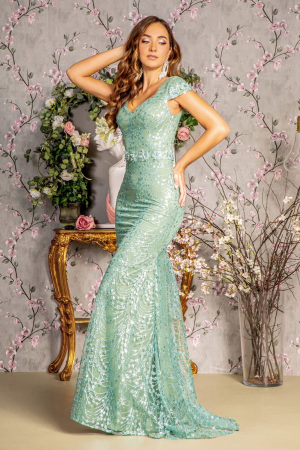 gl3414-sage-1-long-mother-of-bride-mesh-applique-sequin-glitter-covered-zipper-v-back-cap-sleeve-sweetheart-mermaid