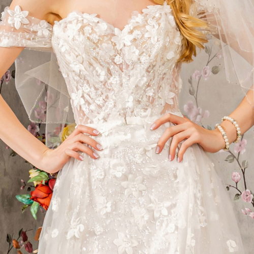 gl3423-ivory-d1-long-wedding-gowns-mesh-applique-jewel-glitter-sheer-open-zipper-off-shoulder-sweetheart-a-line-cape