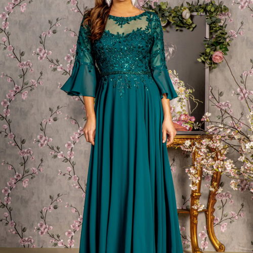 gl3434-teal-1-long-mother-of-bride-chiffon-beads-embroidery-sequin-sheer-zipper-cut-out-back-three-quarter-sleeve-sleeve-boat-neck-a-line-floral