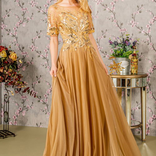 gl3444-gold-1-long-mother-of-bride-glitter-crepe-beads-embroidery-metallic-sequin-sheer-covered-zipper-short-sleeve-boat-neck-a-line