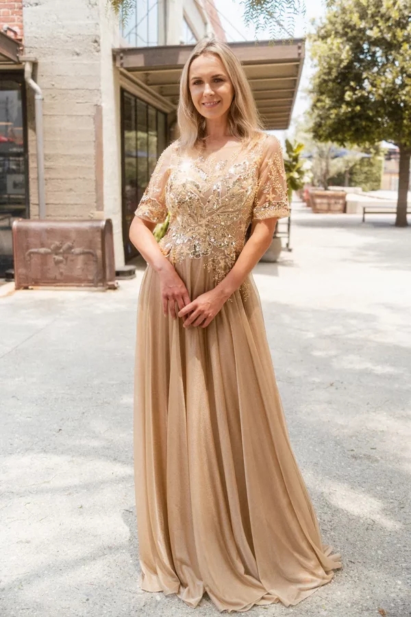 gl3444-gold-2-long-mother-of-bride-glitter-crepe-beads-embroidery-metallic-sequin-sheer-covered-zipper-short-sleeve-boat-neck-a-line