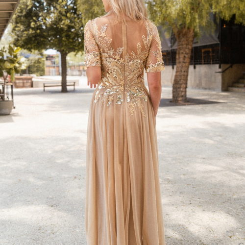gl3444-gold-3-long-mother-of-bride-glitter-crepe-beads-embroidery-metallic-sequin-sheer-covered-zipper-short-sleeve-boat-neck-a-line