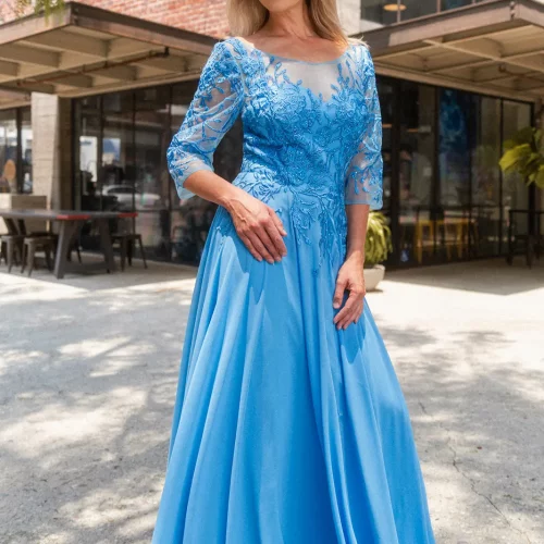 gl3445-perry-blue-3-long-mother-of-bride-chiffon-beads-embroidery-sheer-open-zipper-v-back-three-quarter-sleeve-sleeve-boat-neck-a-line