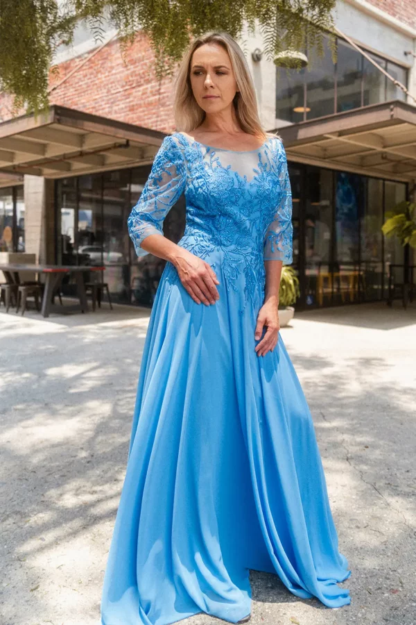 gl3445-perry-blue-3-long-mother-of-bride-chiffon-beads-embroidery-sheer-open-zipper-v-back-three-quarter-sleeve-sleeve-boat-neck-a-line