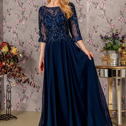 gl3446-navy-1-long-mother-of-bride-chiffon-beads-embroidery-metallic-sequin-sheer-open-zipper-v-back-three-quarter-sleeve-sleeve-boat-neck-a-line