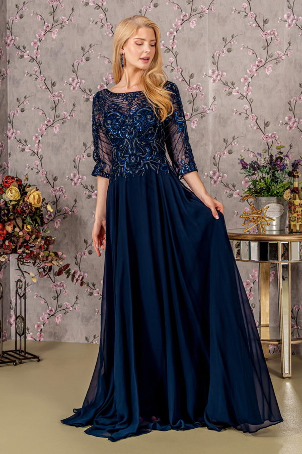 gl3446-navy-1-long-mother-of-bride-chiffon-beads-embroidery-metallic-sequin-sheer-open-zipper-v-back-three-quarter-sleeve-sleeve-boat-neck-a-line