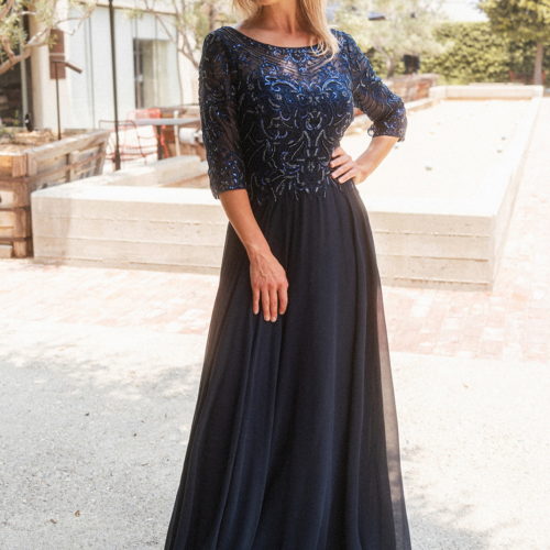 gl3446-navy-2-long-mother-of-bride-chiffon-beads-embroidery-metallic-sequin-sheer-open-zipper-v-back-three-quarter-sleeve-sleeve-boat-neck-a-line