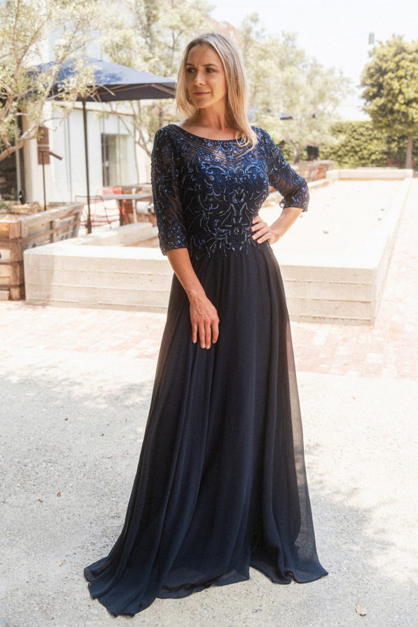 gl3446-navy-2-long-mother-of-bride-chiffon-beads-embroidery-metallic-sequin-sheer-open-zipper-v-back-three-quarter-sleeve-sleeve-boat-neck-a-line