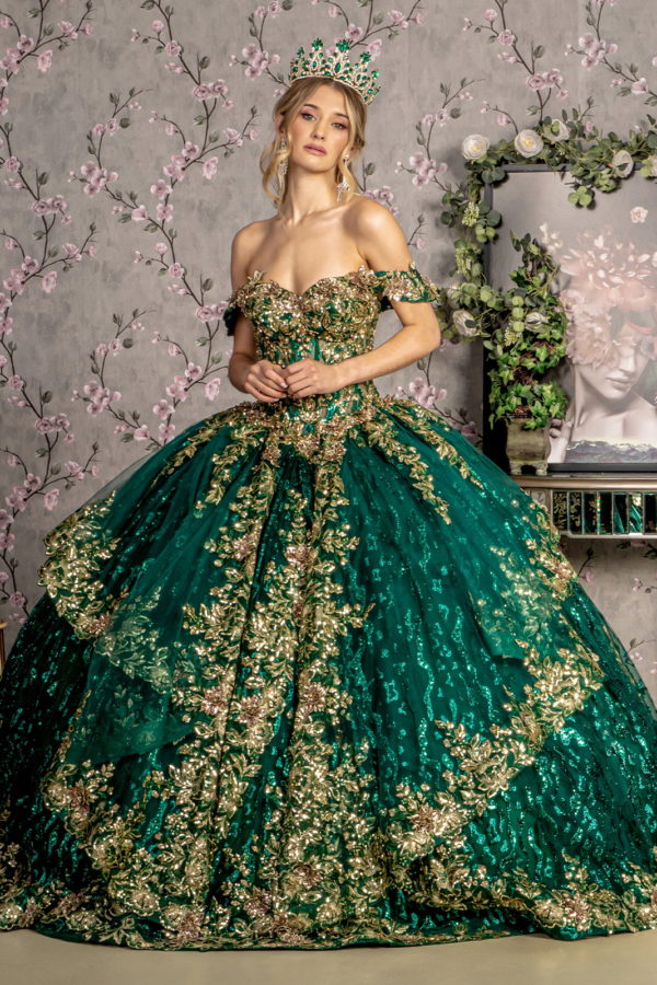 gl3477-green-1-tail-quinceanera-mesh-applique-beads-embroidery-metallic-jewel-sequin-glitter-sheer-open-lace-up-zipper-corset-off-shoulder-sweetheart-ball-gown