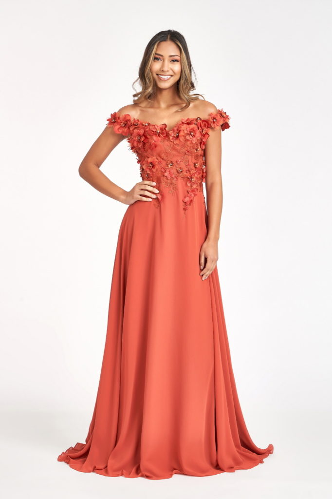 Sienna floral applique A-line dress