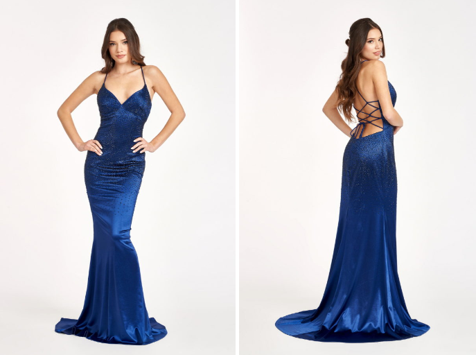 sweetheart beads embellished satin mermaid dress