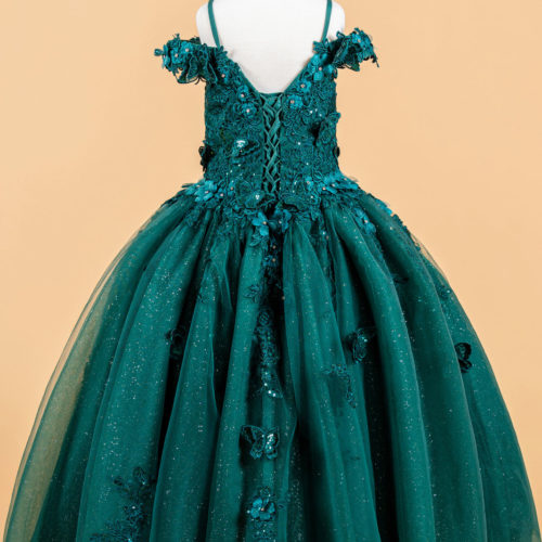 gk117-emerald-green-2o-tea-length-kids-new-arrivals-tulle-applique-embroidery-jewel-sequin-glitter-corset-cut-away-shoulder-v-neck-ball-gown