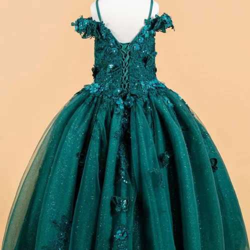 gk117-emerald-green-2o-tea-length-kids-new-arrivals-tulle-applique-embroidery-jewel-sequin-glitter-corset-cut-away-shoulder-v-neck-ball-gown