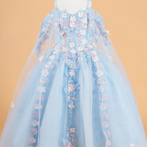 gk118-blue-1o-tea-length-kids-new-arrivals-mesh-applique-embroidery-sequin-glitter-corset-cut-away-shoulder-sweetheart-ball-gown