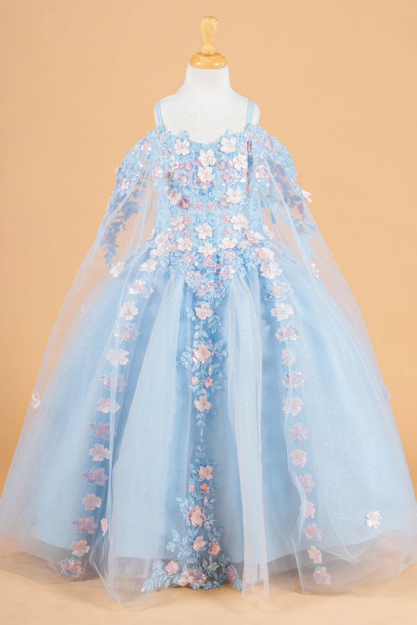 gk118-blue-1o-tea-length-kids-new-arrivals-mesh-applique-embroidery-sequin-glitter-corset-cut-away-shoulder-sweetheart-ball-gown