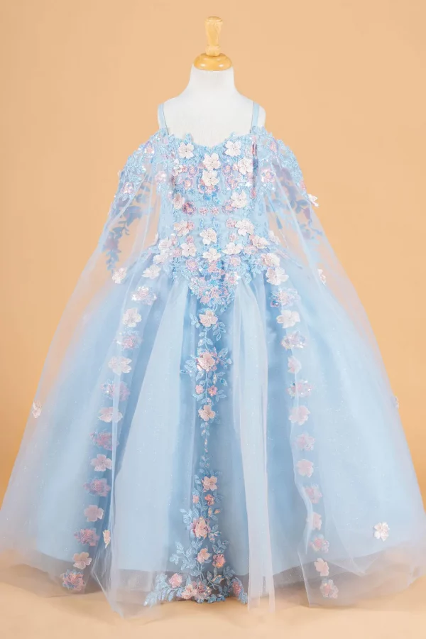 gk118-blue-1o-tea-length-kids-new-arrivals-mesh-applique-embroidery-sequin-glitter-corset-cut-away-shoulder-sweetheart-ball-gown