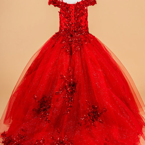 gk121-red-2o-tea-length-kids-new-arrivals-tulle-applique-embroidery-sequin-glitter-corset-cut-away-shoulder-boat-neck-ball-gown