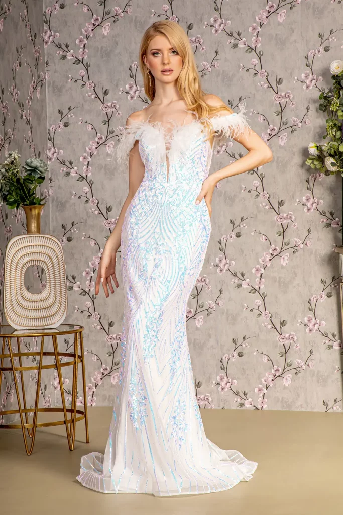 Long Feather Dress