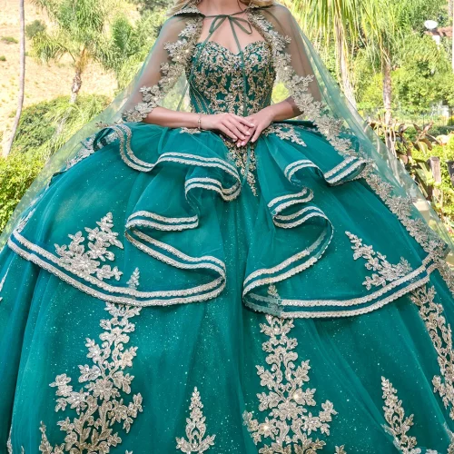 gl3671-green-1o-tail-quinceanera-new-arrivals-tulle-beads-embroidery-jewel-sequin-glitter-corset-strapless-v-neck-ball-gown