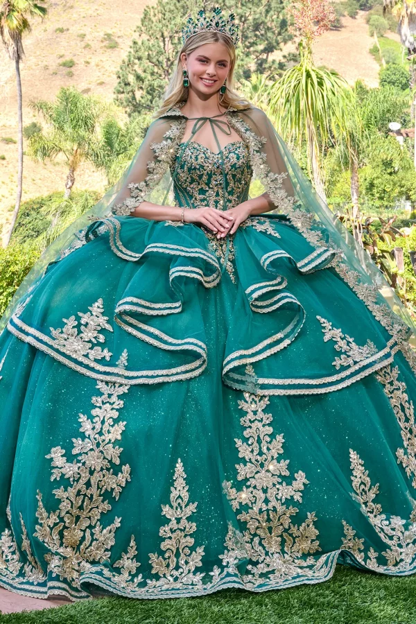 gl3671-green-1o-tail-quinceanera-new-arrivals-tulle-beads-embroidery-jewel-sequin-glitter-corset-strapless-v-neck-ball-gown