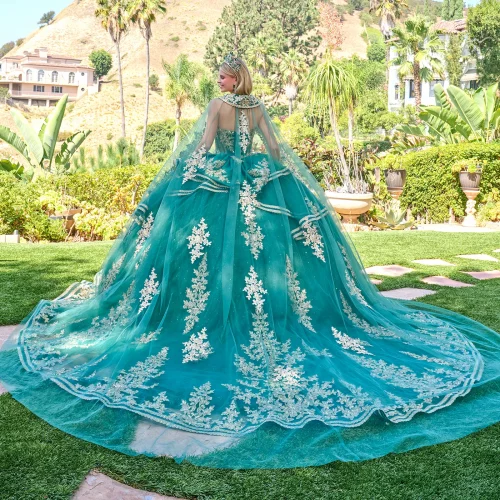 gl3671-green-4o-tail-quinceanera-new-arrivals-tulle-beads-embroidery-jewel-sequin-glitter-corset-strapless-v-neck-ball-gown
