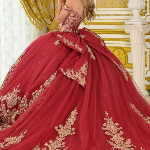 gl3673-burgundy-gold-2o-tail-quinceanera-new-arrivals-tulle-beads-embroidery-jewel-sequin-glitter-corset-off-shoulder-v-neck-ball-gown