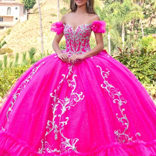 gl3709-fuchsia-1o-tail-quinceanera-new-arrivals-mesh-applique-jewel-sequin-glitter-corset-off-shoulder-v-neck-ball-gown