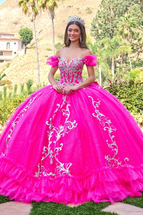 gl3709-fuchsia-1o-tail-quinceanera-new-arrivals-mesh-applique-jewel-sequin-glitter-corset-off-shoulder-v-neck-ball-gown