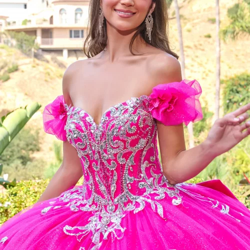 gl3709-fuchsia-d1-tail-quinceanera-new-arrivals-mesh-applique-jewel-sequin-glitter-corset-off-shoulder-v-neck-ball-gown