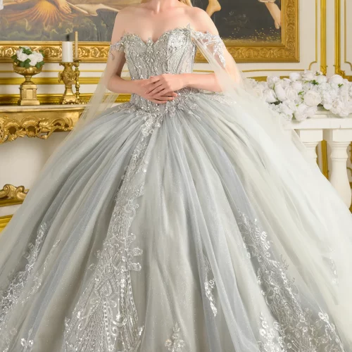 gl3711-silver-1o-tail-quinceanera-new-arrivals-mesh-beads-embroidery-jewel-glitter-corset-off-shoulder-v-neck-ball-gown