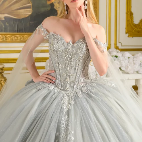 gl3711-silver-d1-tail-quinceanera-new-arrivals-mesh-beads-embroidery-jewel-glitter-corset-off-shoulder-v-neck-ball-gown