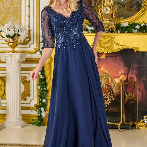 gl3796-navy-1o-floor-length-mother-of-bride-new-arrivals-chiffon-mesh-beads-jewel-sequin-zipper-three-quarter-sleeve-sleeve-v-neck-a-line