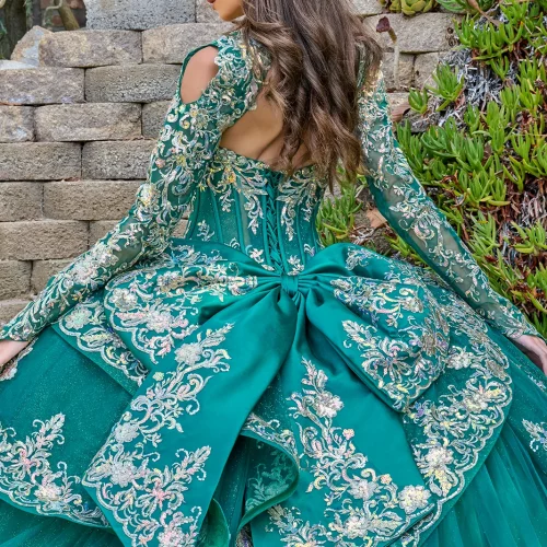 gl3800-emerald-green-d2-tail-quinceanera-new-arrivals-satin-tulle-beads-embroidery-jewel-sequin-glitter-corset-strapless-v-neck-ball-gown