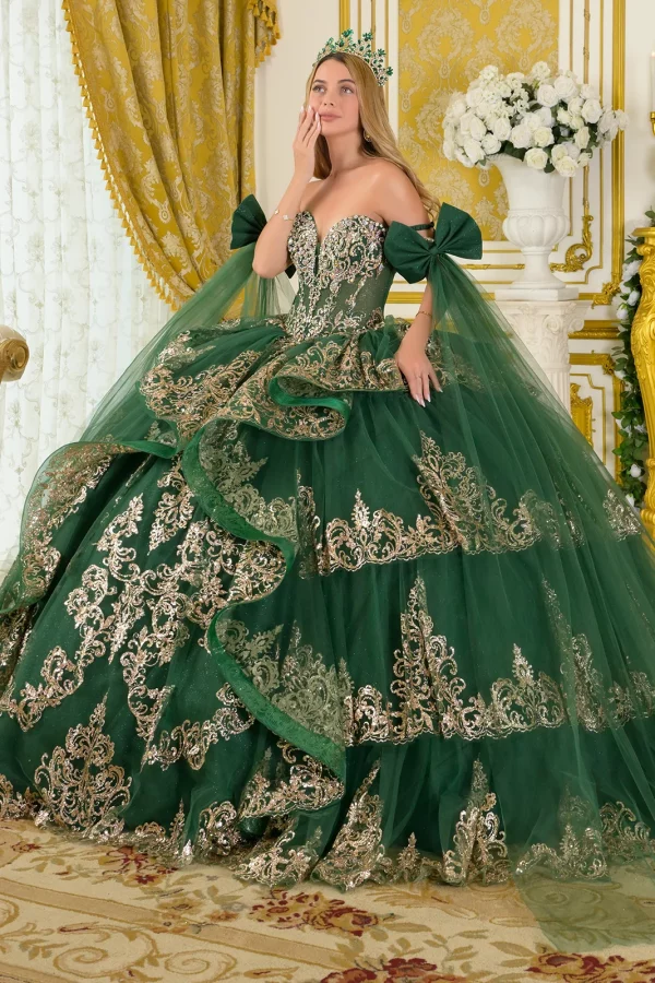 gl3801-green-1o-tail-quinceanera-new-arrivals-tulle-jewel-sequin-glitter-corset-straps-v-neck-ball-gown